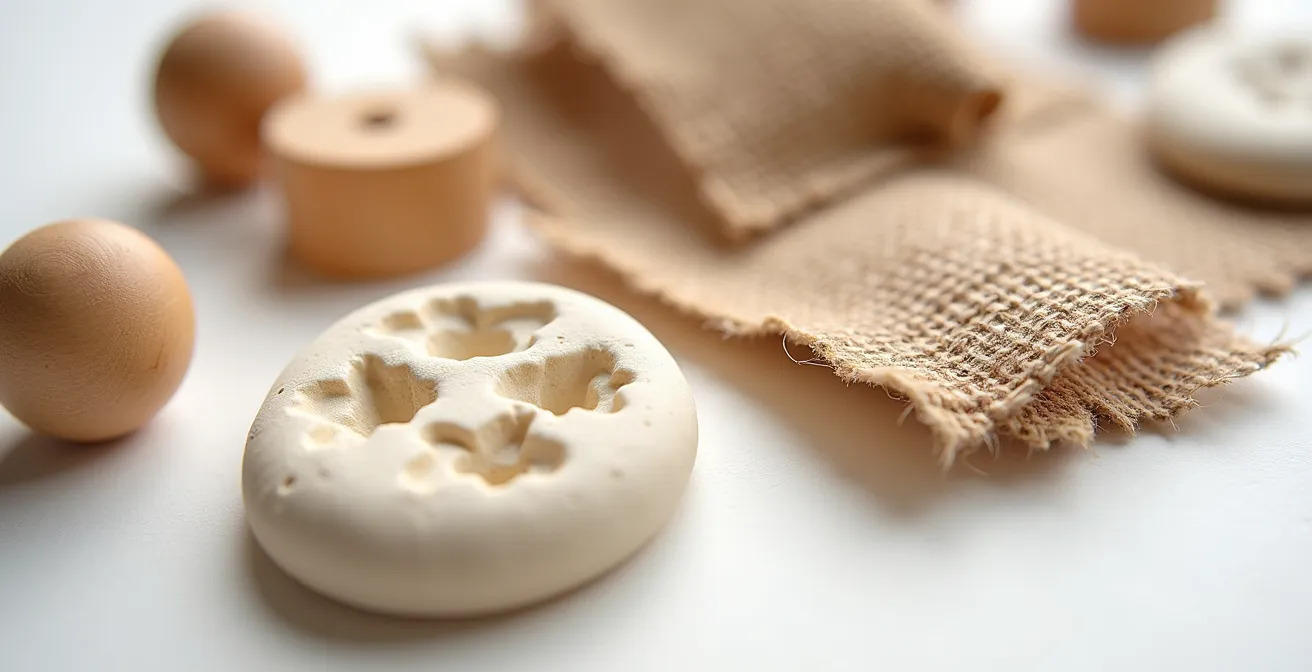 Gros plan sur différents matériaux sensoriels pour développer la motricité fine