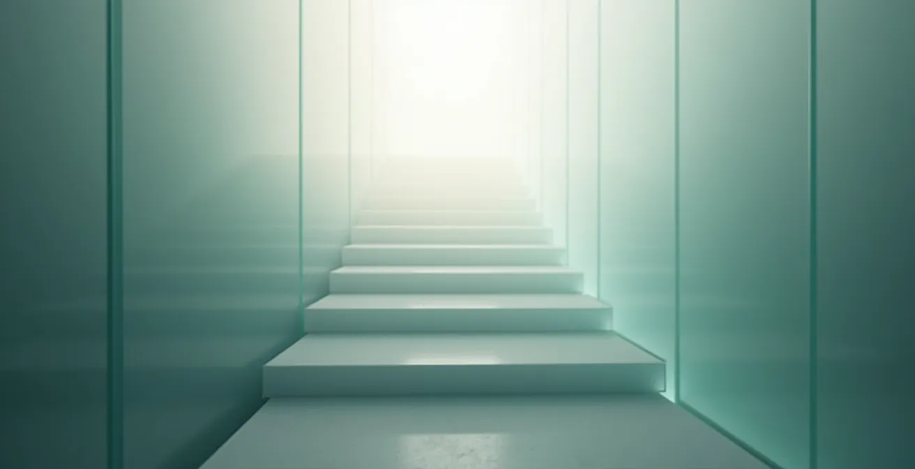 Escalier symbolisant la progression par paliers dans les niveaux de difficulté des jeux de rythme