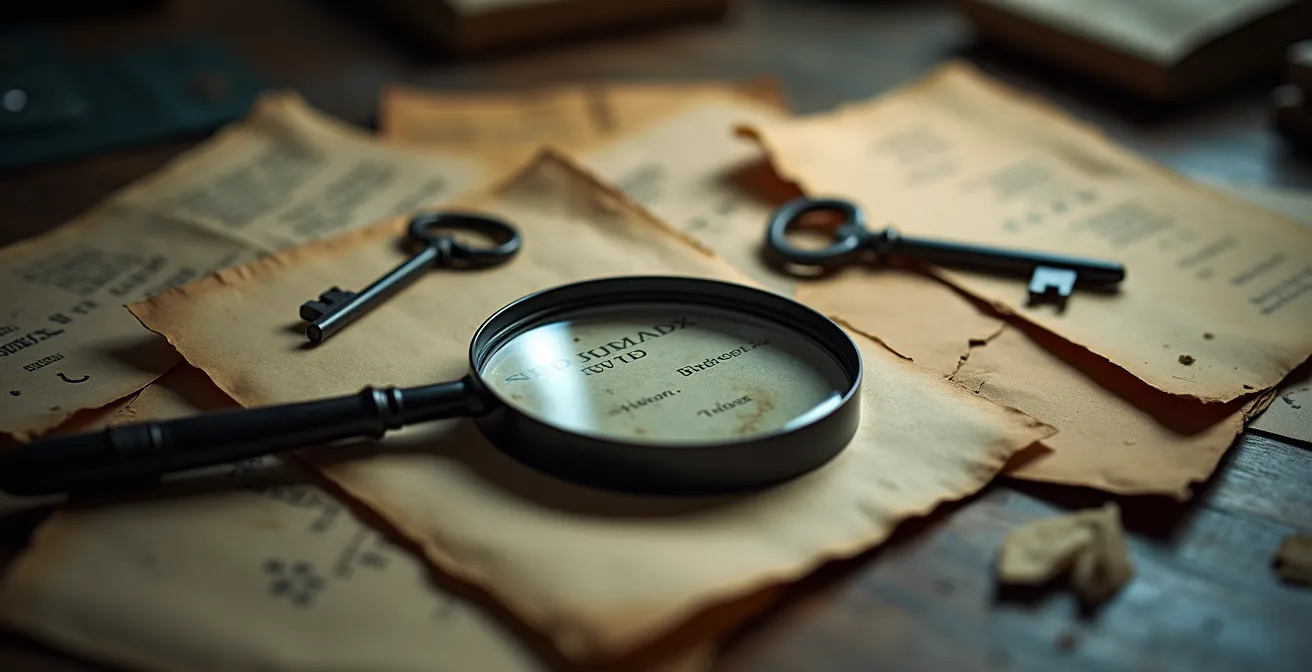 Vue aérienne d'un salon divisé en zones distinctes pour une murder party avec différents éclairages